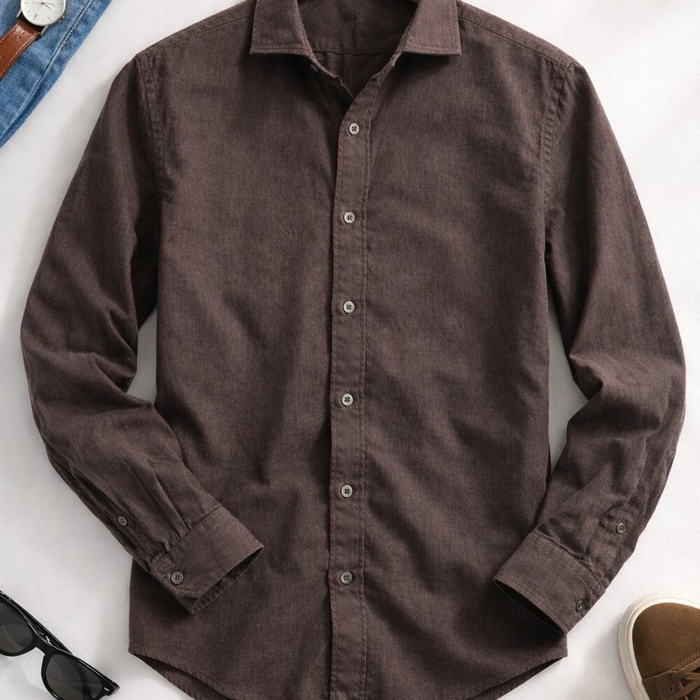 Banana Republic Men’s Medium Dark Charcoal Medium Button-Down Long Sleeve Shirt